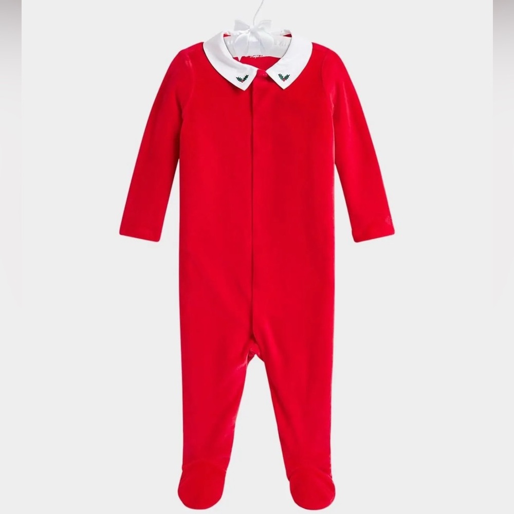 Ralph Lauren velour embroidered coverall